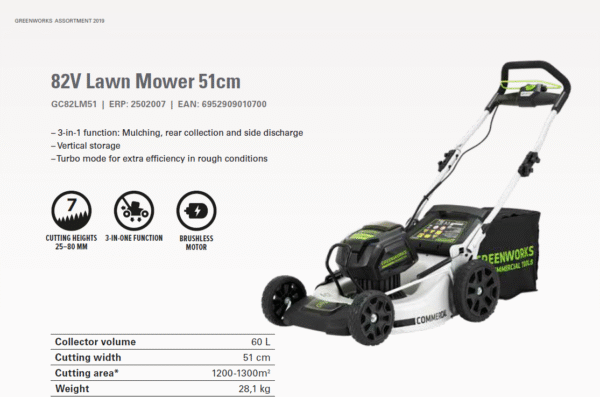 Greenworks Commercial 82V Push Mower - Image 3