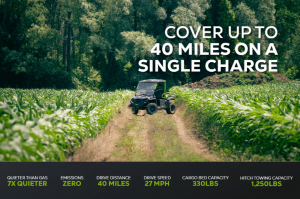 Greenworks Commercial 82V Utility Vehicle U500 Black - Image 3